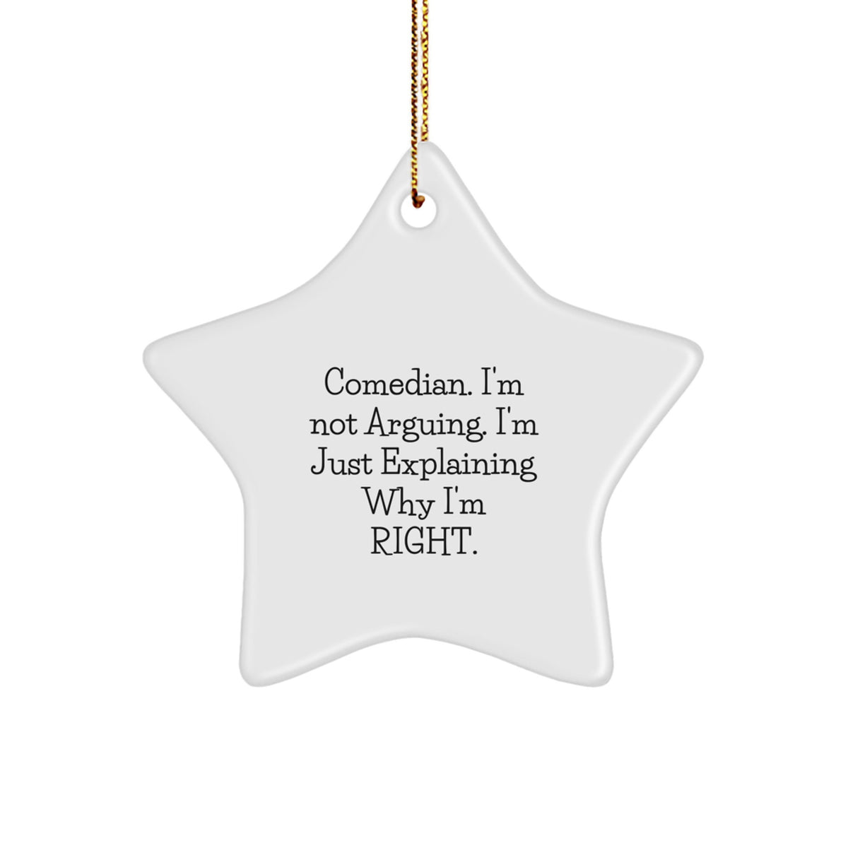 Funny Comedian Gifts for Friends, Comedian Star Ornament from Men, Unique Christmas Unique Gifts for Comedian, Friends, Family - Image 1