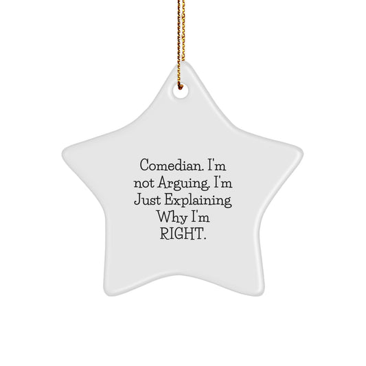Funny Comedian Gifts for Friends, Comedian Star Ornament from Men, Unique Christmas Unique Gifts for Comedian, Friends, Family - Image 1