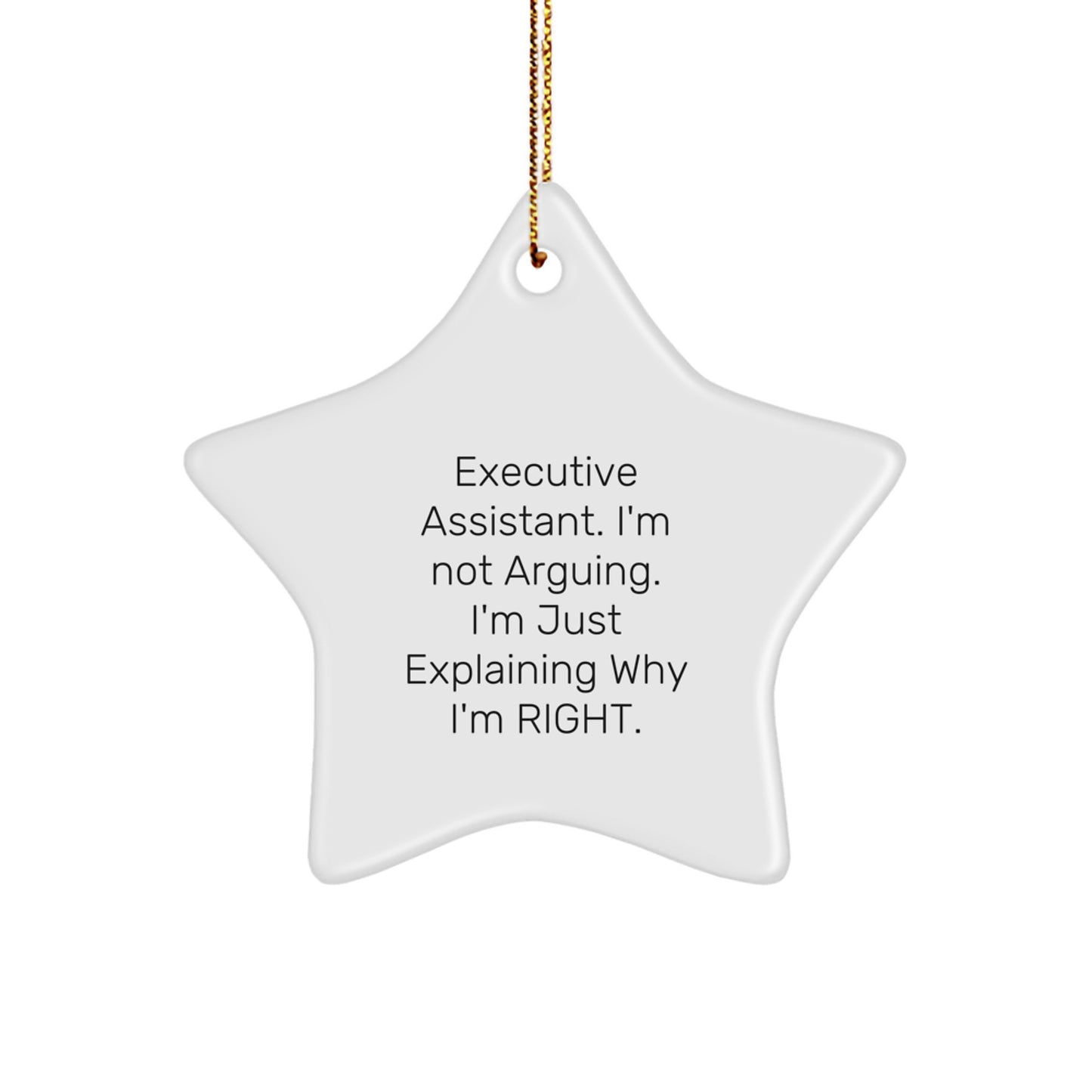 Executive Assistant Funny Star Ornament Gifts from Men, Women, Friends, Coworkers, Family for Christmas Unique Gifts - Image 1