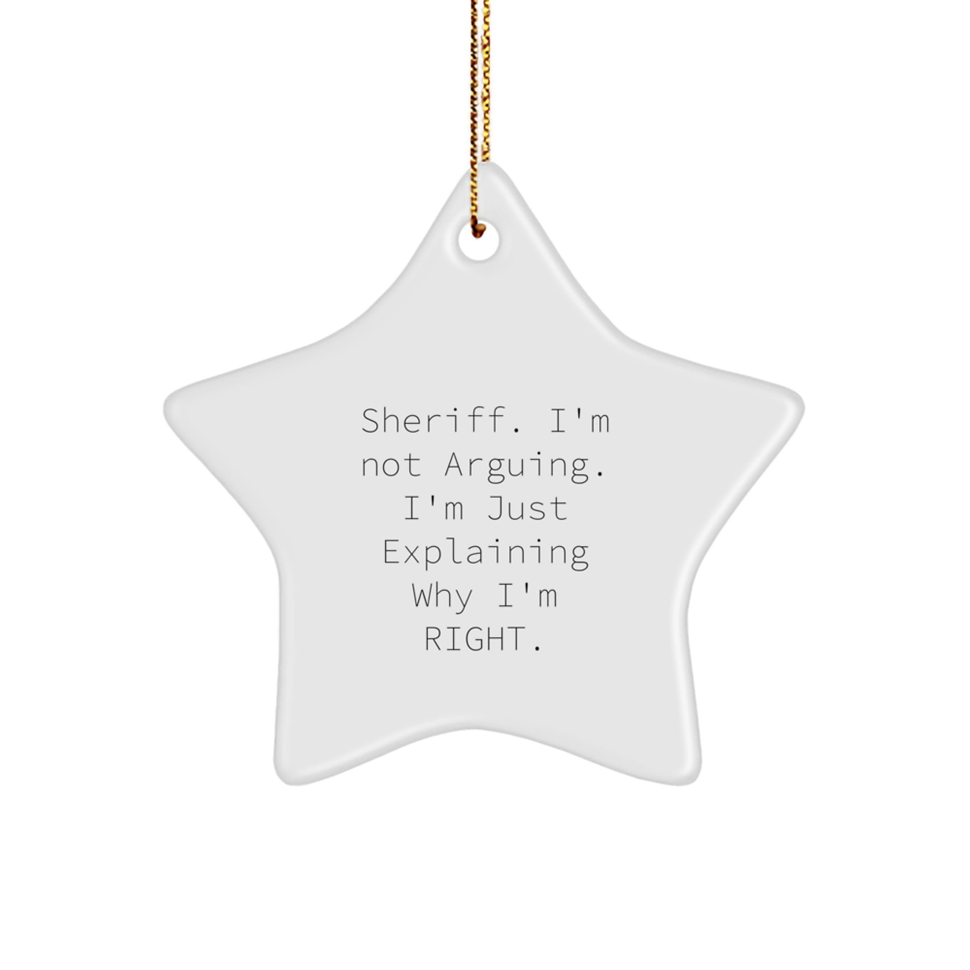 Funny Sheriff Star Ornaments Gifts for Men from Family - Christmas Unique Gifts - Image 1