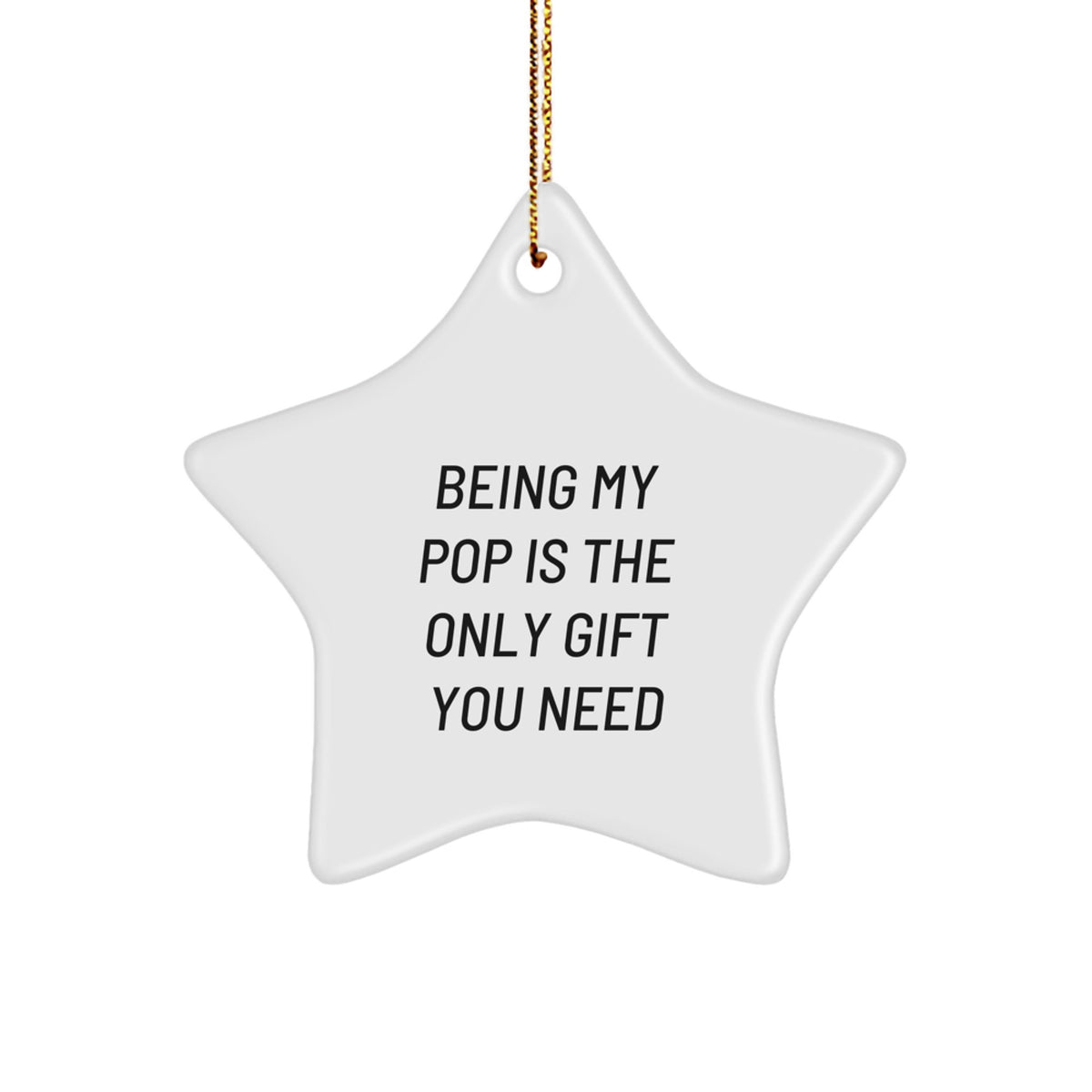 Funny Pop Gifts from Men to Their Awesome Pop, Unique Star Ornament for Christmas - Image 1