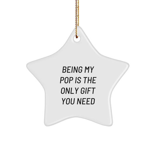Funny Pop Gifts from Men to Their Awesome Pop, Unique Star Ornament for Christmas - Image 1