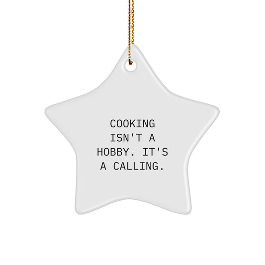 Funny Cooking Gifts, Inspirational Star Ornament for Friends, Gifts from Family for Cooking Enthusiasts, Perfect for Christmas Unique Gifts - Image 1