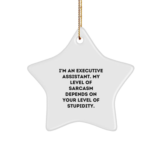 Funny Star Ornament Gifts from Friends, Coworkers, Family to Executive Assistant - Inspirational Executive Assistant Office Decor - Christmas Unique Gifts - Image 1