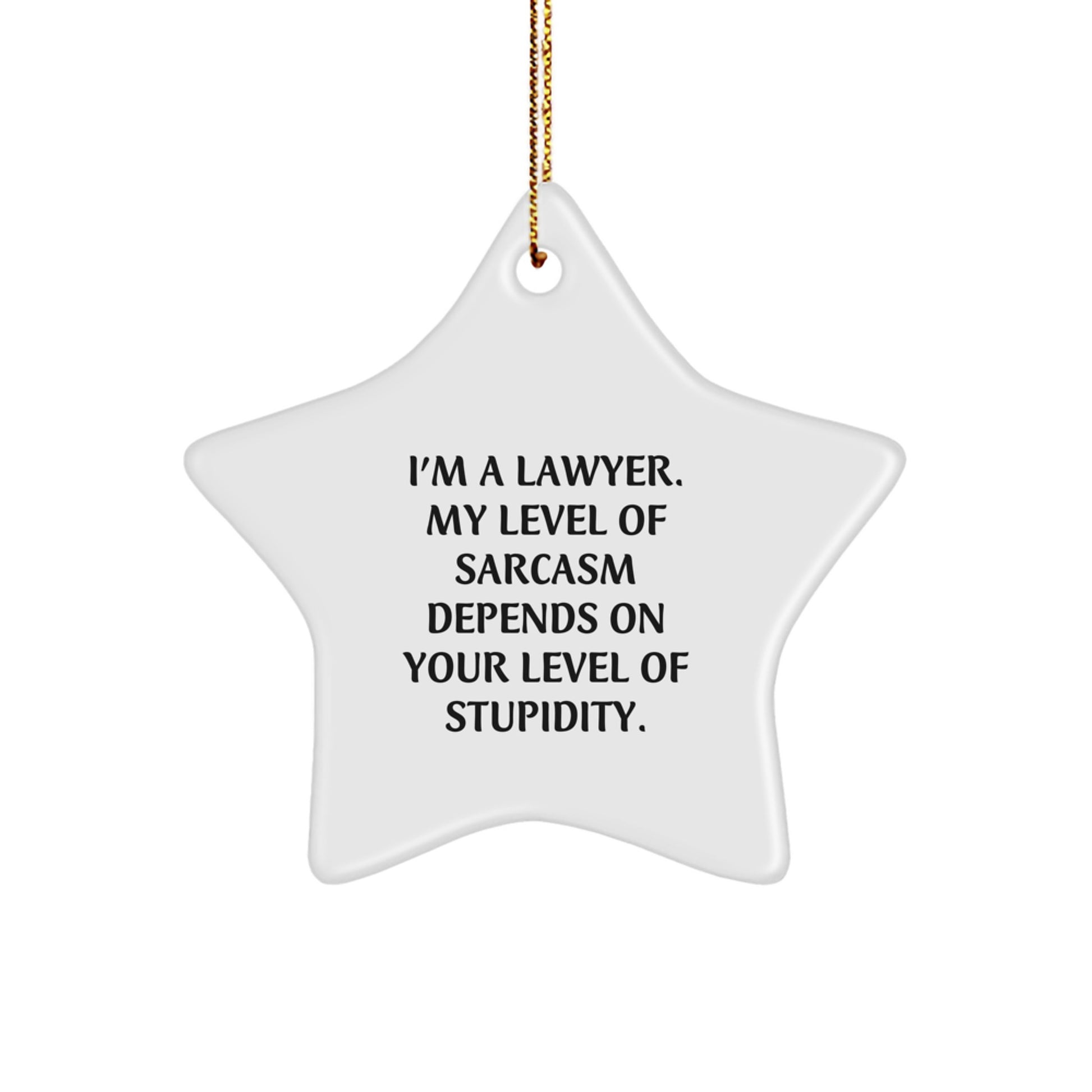 Funny Lawyer Gifts Christmas Star Ornament for Men Women Friends - Image 1