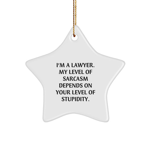 Funny Lawyer Gifts Christmas Star Ornament for Men Women Friends - Image 1