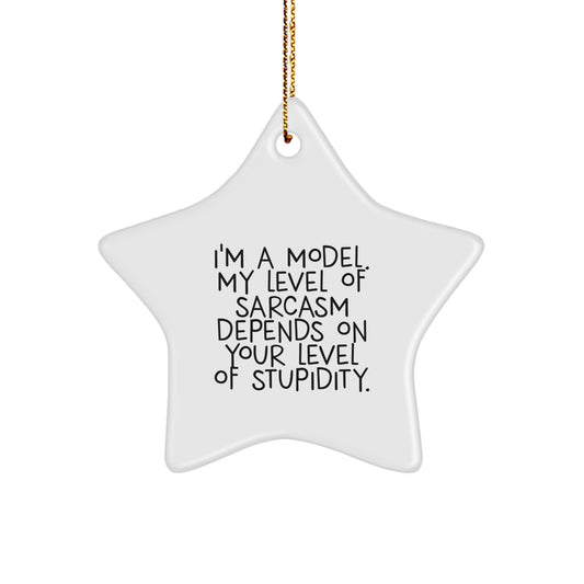 Funny Model Star Ornament Gifts from Friends for Men, Women, or Coworkers - Unique Christmas Unique Decorations - Image 1
