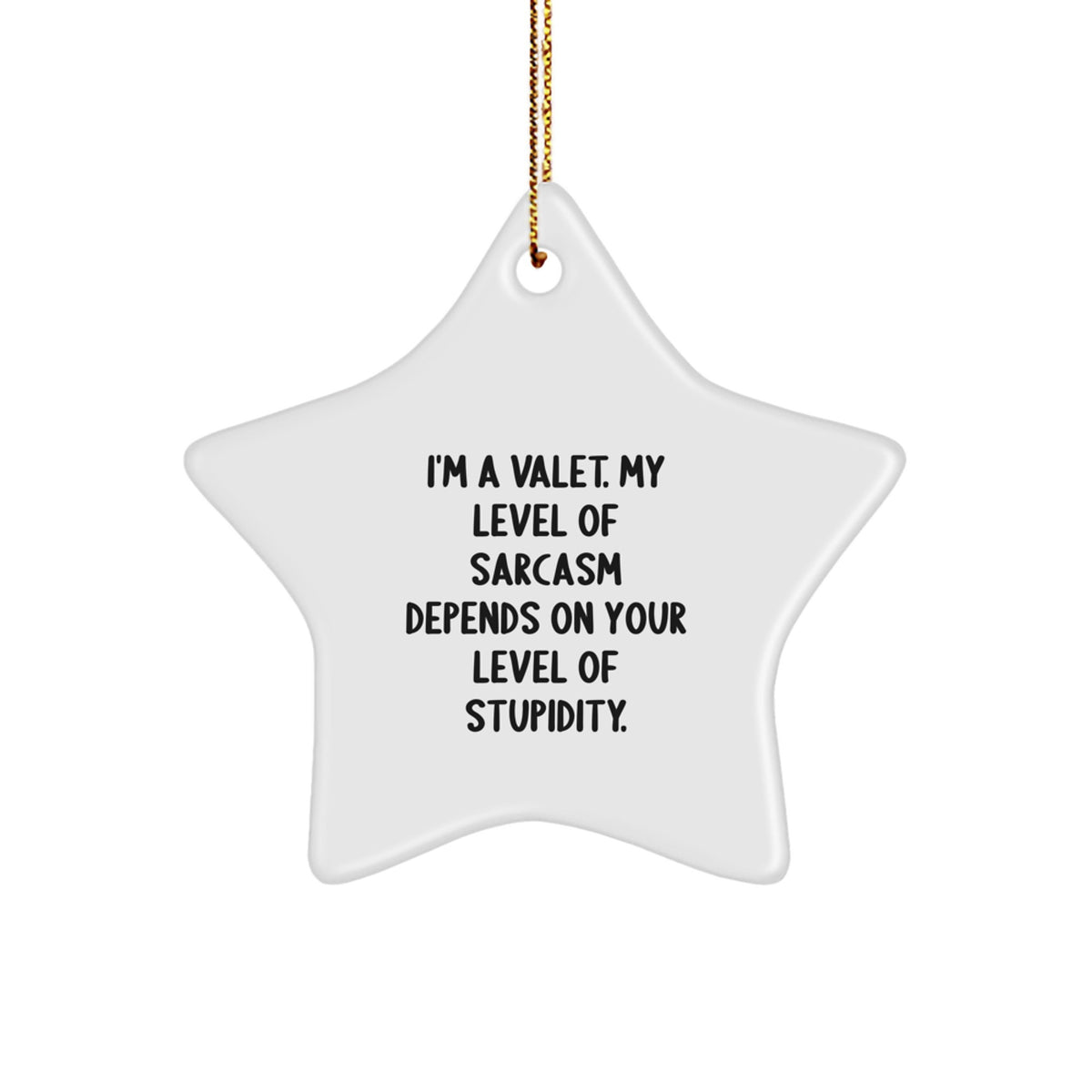 Funny Valet Gifts from Friends for Valet Star Ornament on Christmas - Image 1