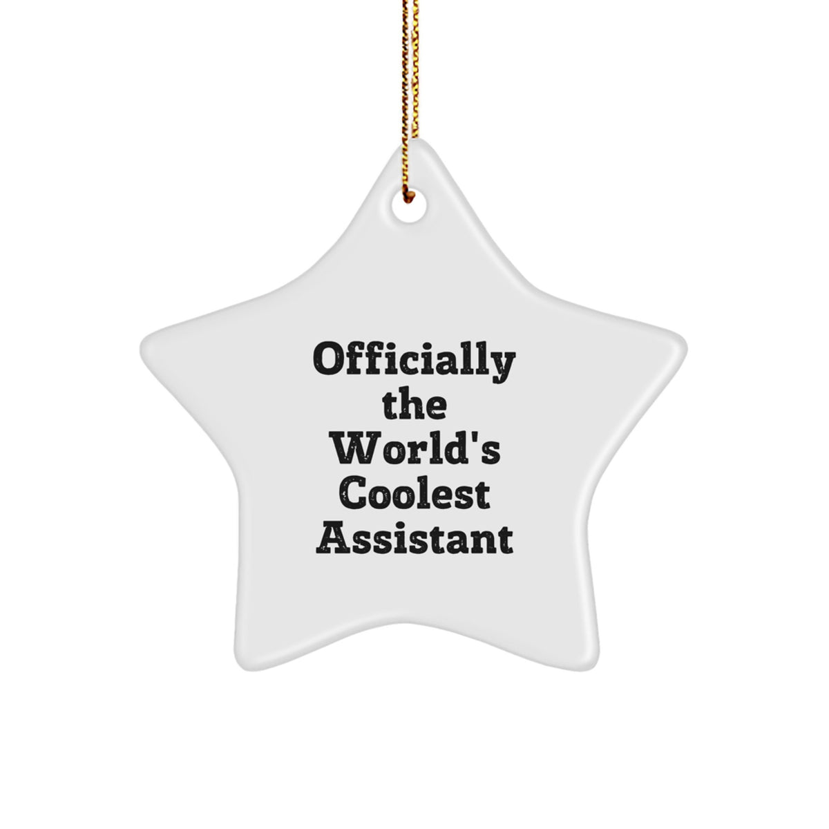 Christmas Unique Gifts for Assistant Enthusiasts - Officially The World's Coolest Assistant Star Ornament - Image 1