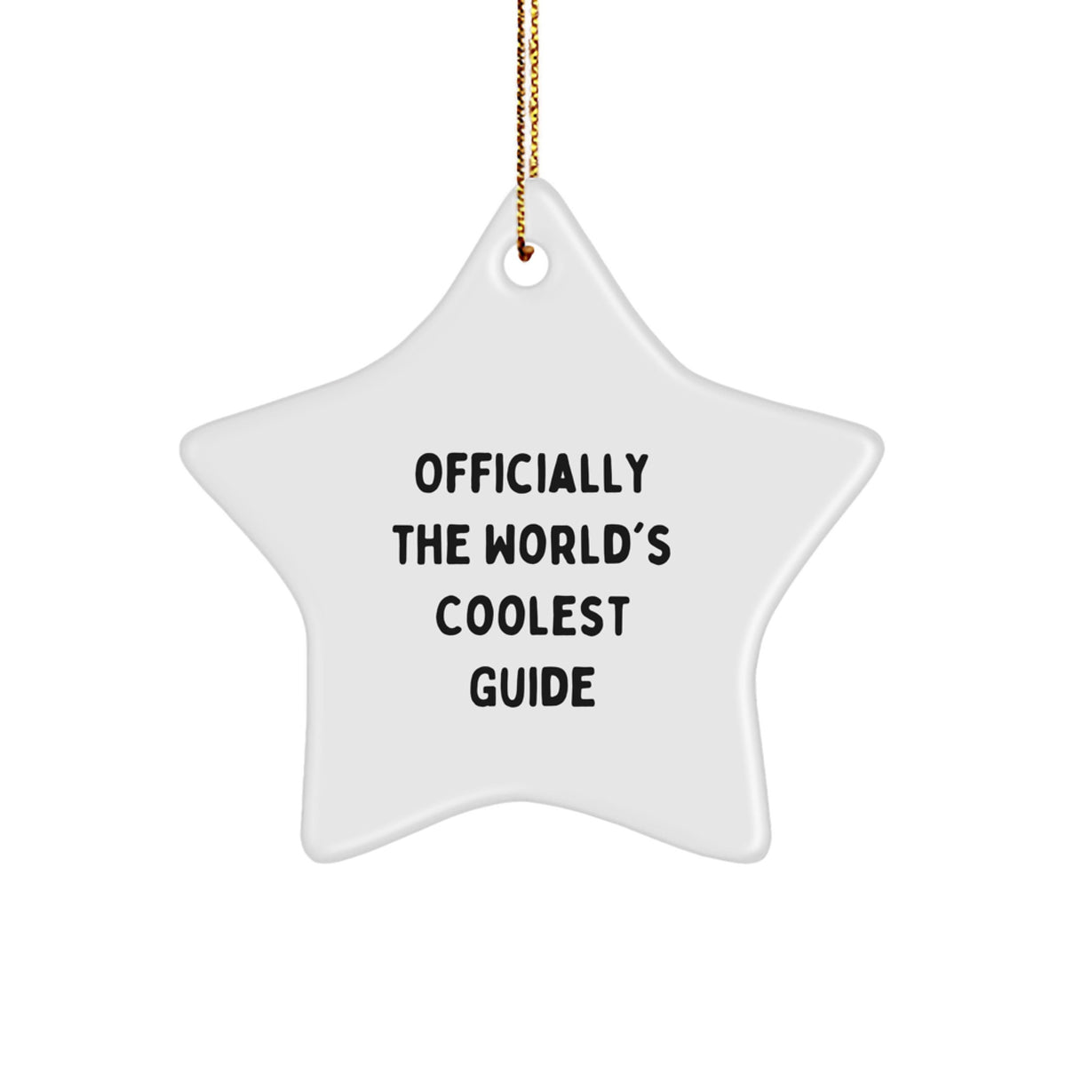 Funny Guide Gifts, Officially The World's Coolest Star Ornament, Christmas Unique Guide for Men Women Friends Family - Image 1