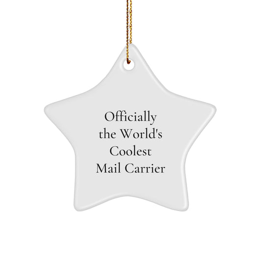 Funny Mail Carrier Star Ornament Gifts from Friends for Christmas Unique Present Ideas - Image 1
