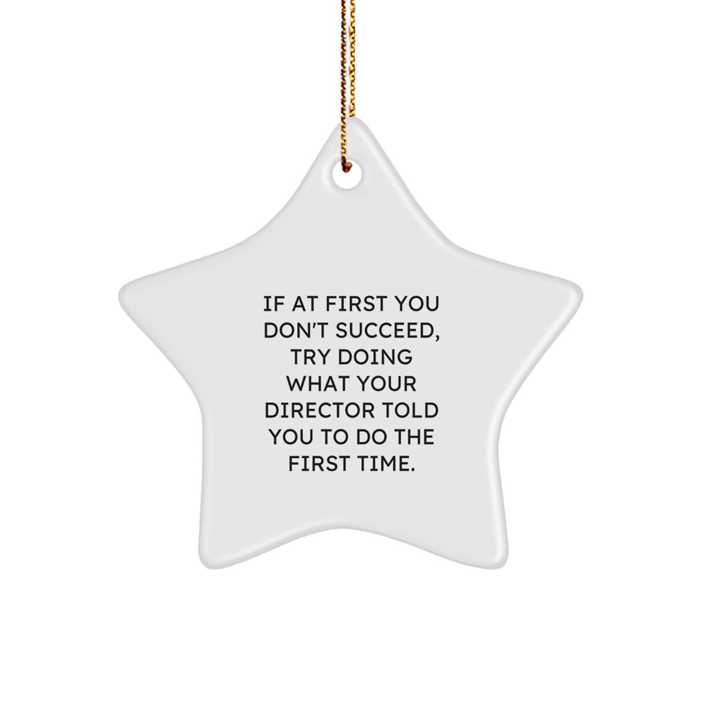 Funny Director Gifts, Christmas Unique Ornaments, Star Shaped Decorations Gifts from Friends for Directors - Image 1