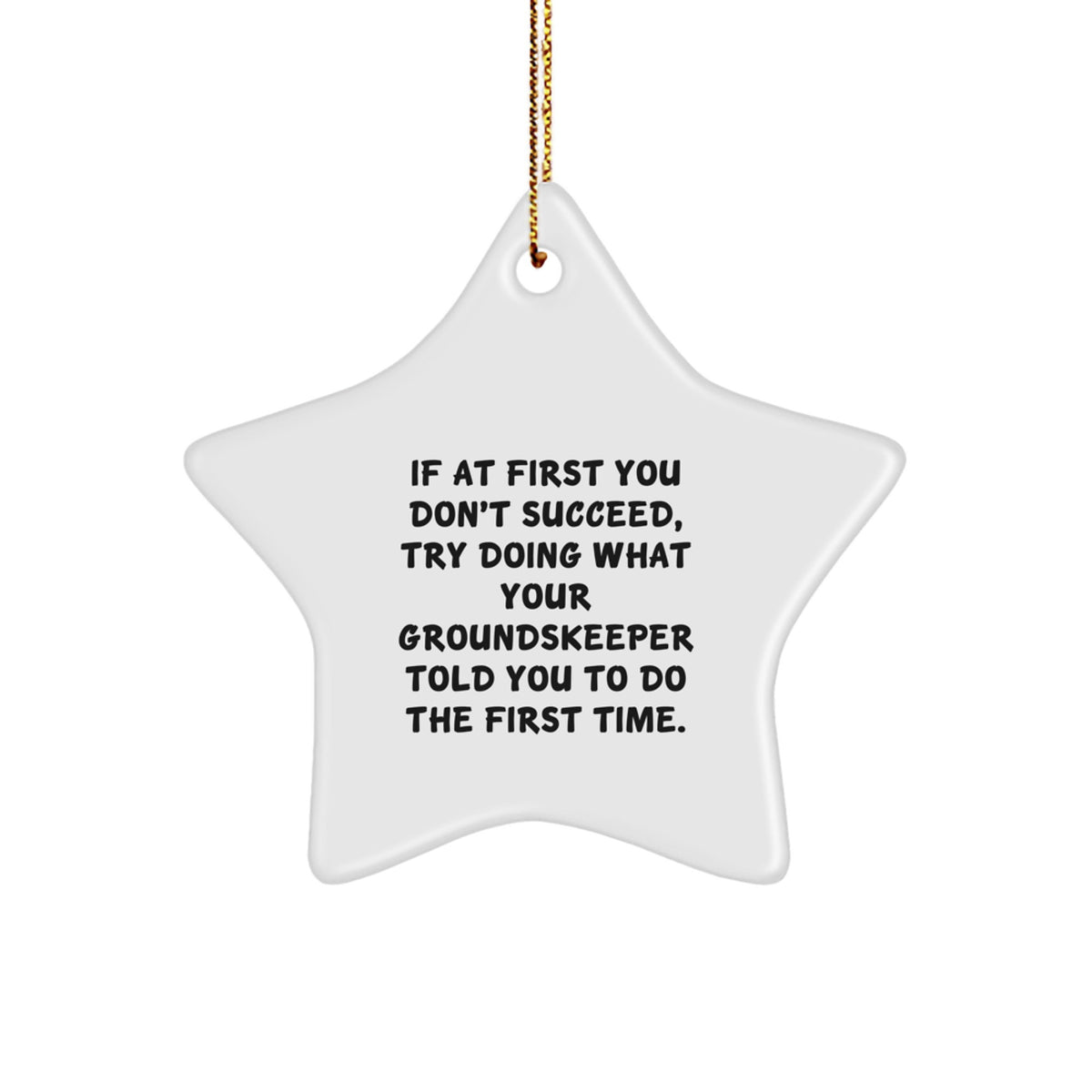 Funny groundskeeper Gifts from Men to Men - groundskeeper Star Ornament for Christmas Unique Gifts - Image 1