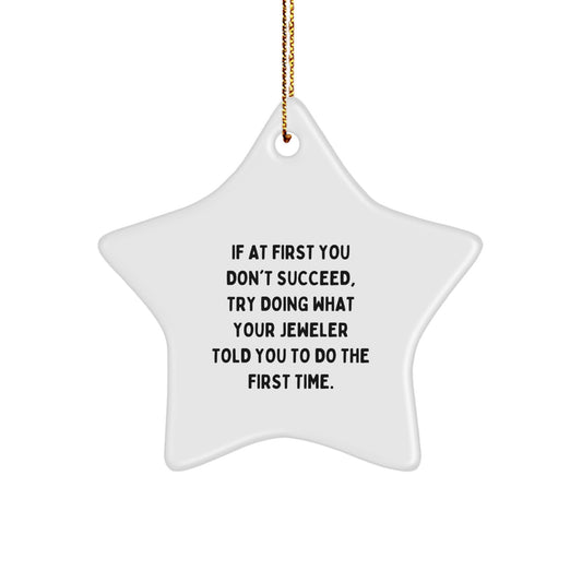 Funny Star Ornament Gifts from Men to Jeweler Friends and Family for Christmas Unique Presents - Image 1