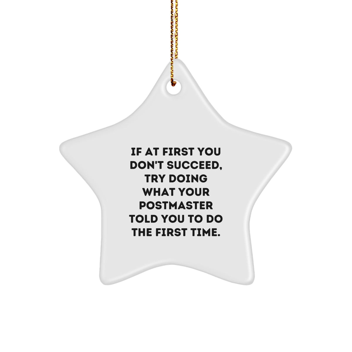Funny Postmaster Gifts from Friends, Postmaster Star Ornament, Christmas Unique Gifts,
  Inspirational Star Ornament for Postmaster, Gift for Postmaster - Image 1