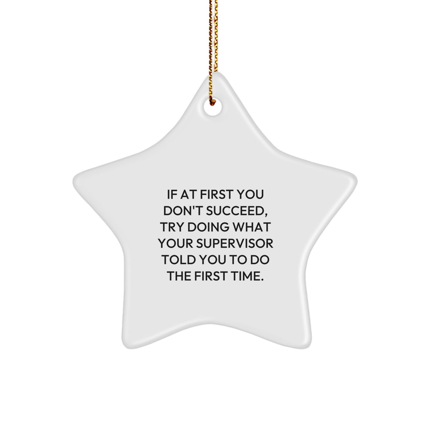 Funny Supervisor Gifts from Men to Star Ornament for Christmas Unique Presents - Image 1