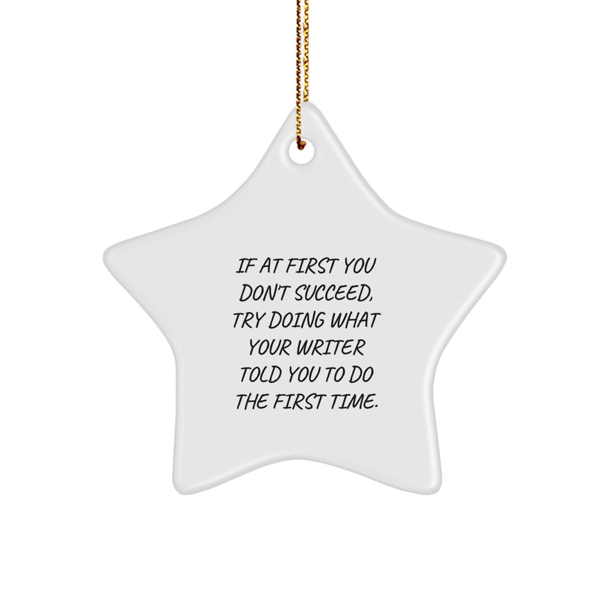 Funny Writer Star Ornament Gifts from Friends for Writers Christmas Unique - Image 1