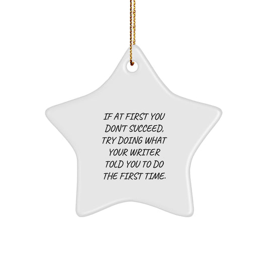 Funny Writer Star Ornament Gifts from Friends for Writers Christmas Unique - Image 1