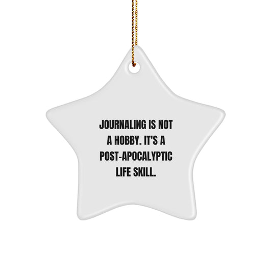 Funny Journaling Gifts for Friends, Unique Star Ornament for Journaling Enthusiasts, Gifts from Mom to Journaling Lovers on Christmas - Image 1
