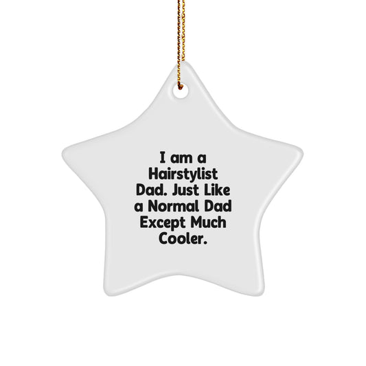 Hairstylist Dad Keepsake Christmas Ornament for Him Holiday Gift - Image 1