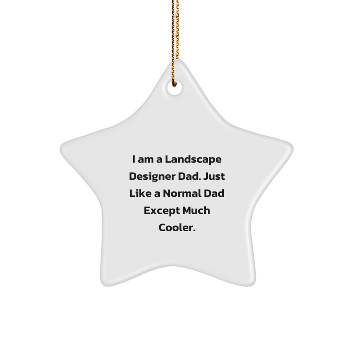 Landscape Designer Gifts from Men for Dad - Funny Star Ornament, Unique Christmas Decorations, Personalized Presents for Landscape Designer, Father's Christmas Unique Gift Ideas - Image 1