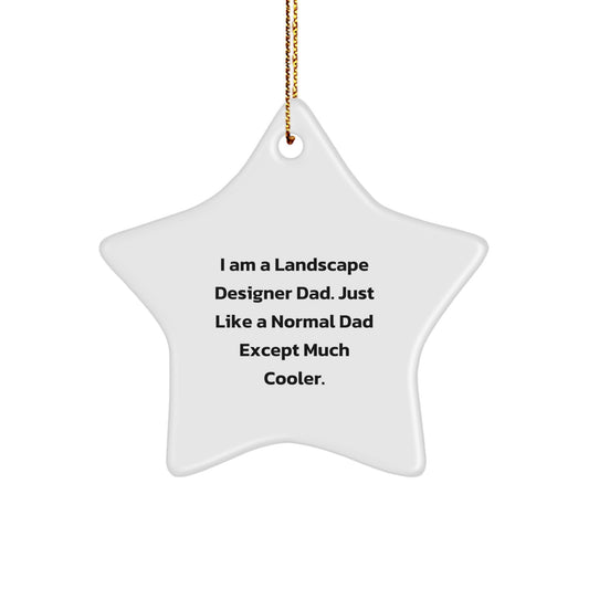 Landscape Designer Gifts from Men for Dad - Funny Star Ornament, Unique Christmas Decorations, Personalized Presents for Landscape Designer, Father's Christmas Unique Gift Ideas - Image 1