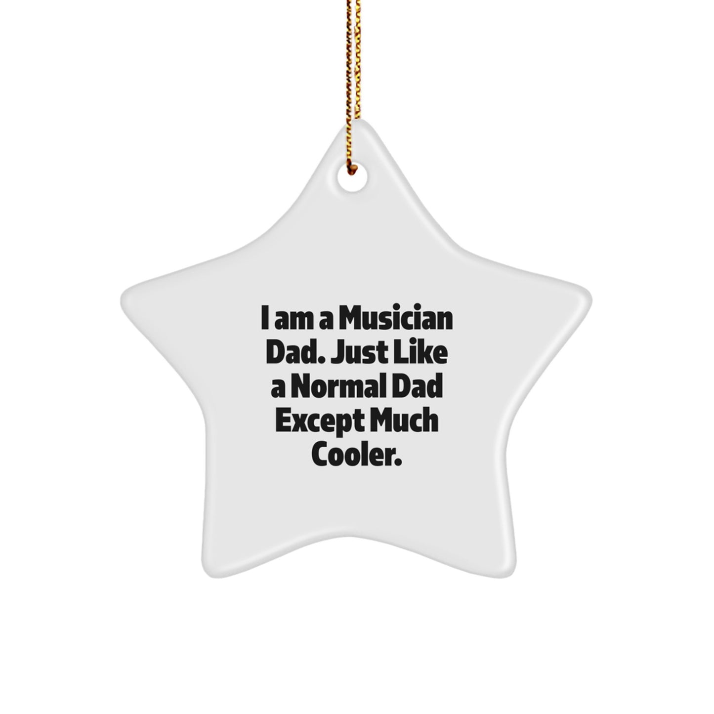 Funny Musician Star Ornament Gifts from Dad to Son or Daughter for Christmas Unique Musician Decorations - Image 1