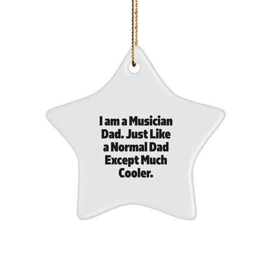 Funny Musician Star Ornament Gifts from Dad to Son or Daughter for Christmas Unique Musician Decorations - Image 1