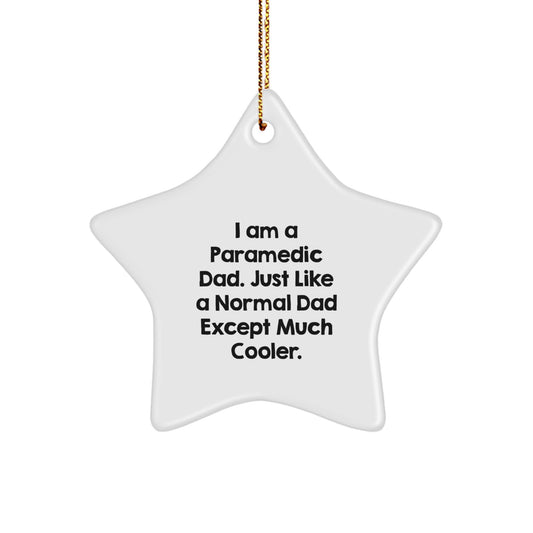Rescue Worker Gifts from Dad to Sons, Funny Rescue Worker Star Ornament for Christmas Decorations, Inspirational Star Ornaments for Happy Kids and Friends - Image 1