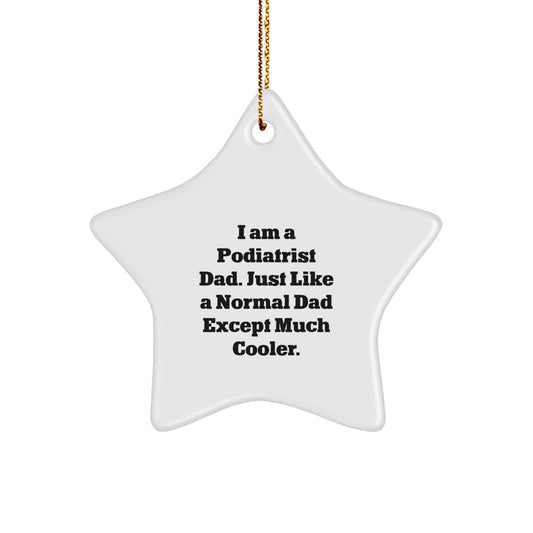 Podiatrist Dad Christmas Ornament Keepsake for Him Gift with Gold Cord - Image 1