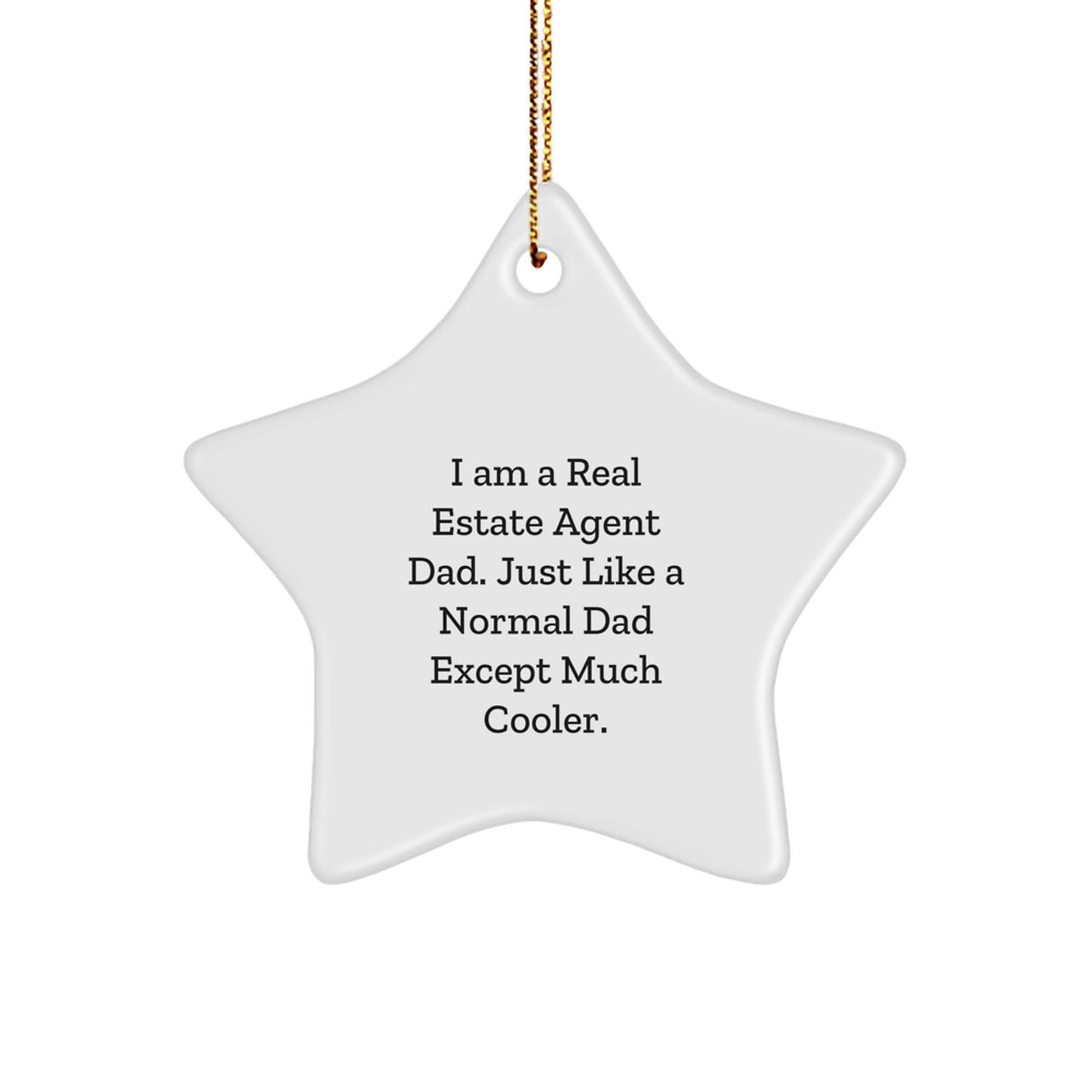 Funny Real Estate Agent Gifts for Men - Star Ornament for Dad - Gifts from Husband to Husband - Christmas Unique Gifts - Image 1