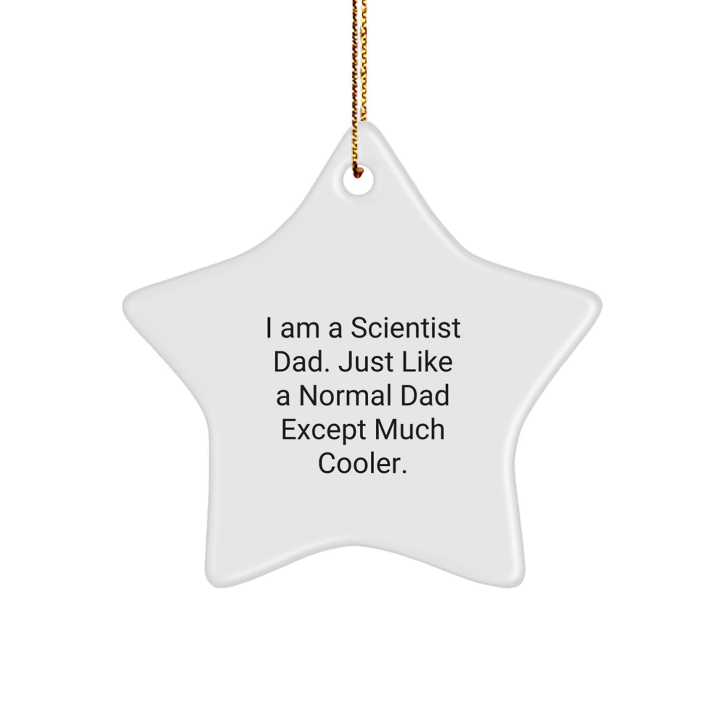 Funny Scientist Star Ornament Gifts for Dad from Family - Christmas Unique Star Decorations - Image 1