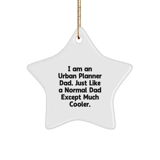 Funny Urban Planner Gifts for Dad - Unique Star Ornament from a Normal Dad - Christmas Unique Gifts from Husband to Urban Planner Father - Image 1