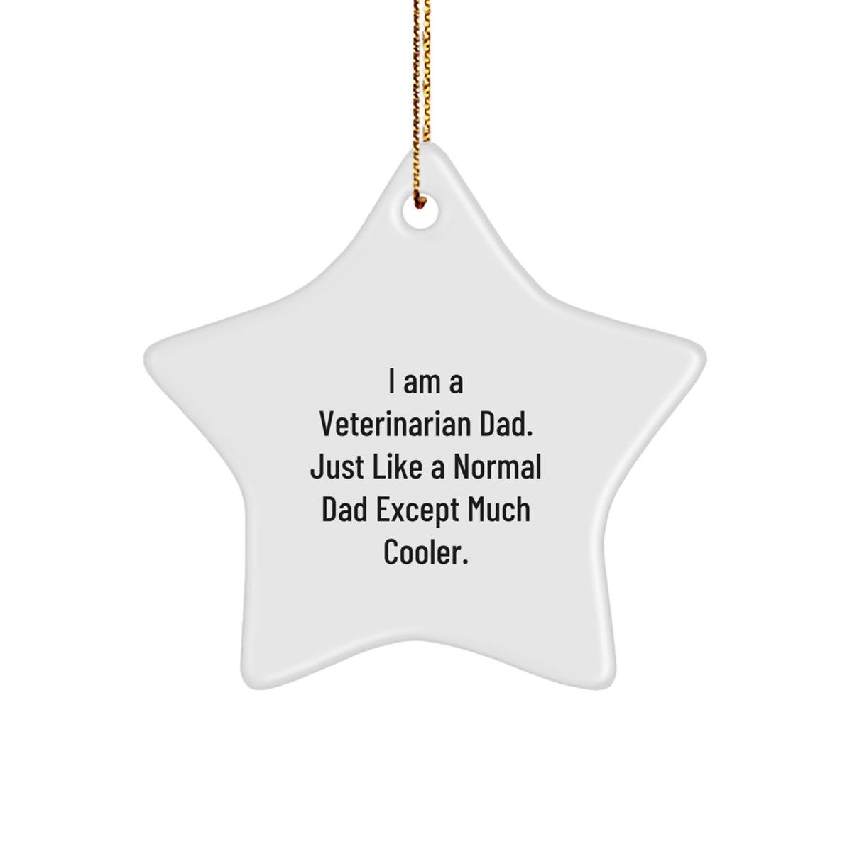 Veterinarian Dad Keepsake Bright Christmas Ornament for Him Gift - Image 1