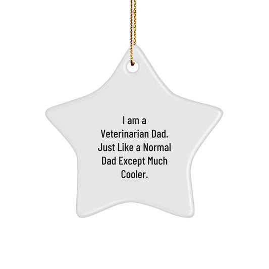 Veterinarian Dad Keepsake Bright Christmas Ornament for Him Gift - Image 1