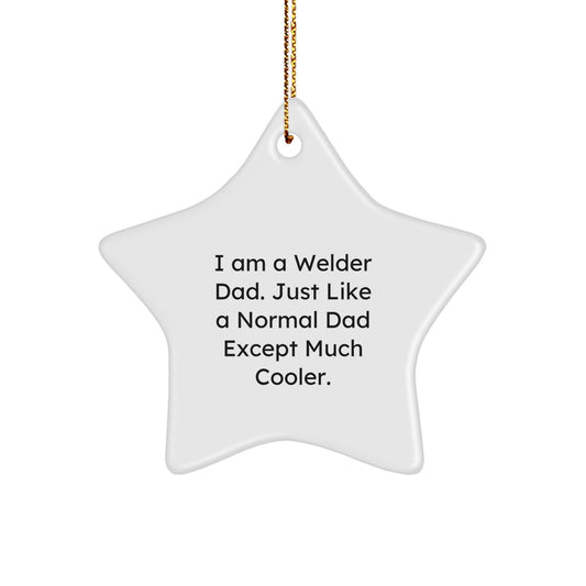 Welder Dad Christmas Bright Star Ornament Keepsake Gift for Him - Image 1
