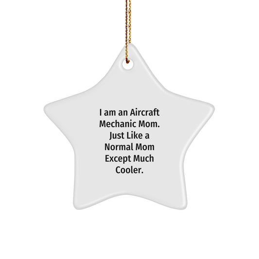 Aircraft Mechanic Star Keepsake Holiday Christmas Ornament for Him Gift - Image 1