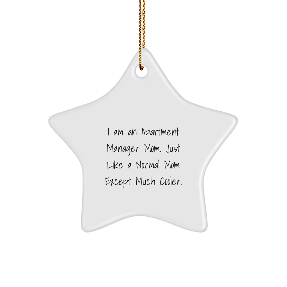 Funny Gifts from Apartment Manager Friends and Family, Unique Star Ornament for Apartment Manager Mom, Christmas Decorations - Image 1