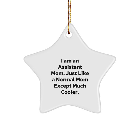 Cool Assistant Mom Star Novel Christmas Ornament for Friends Gift - Image 1