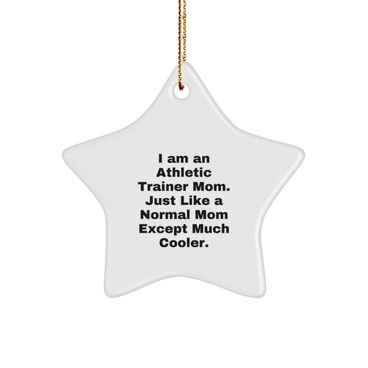 Funny Athletic Trainer Gifts for Mom, Star Ornament, Gifts from Friends to Family, Unique Christmas Decorations - Image 1