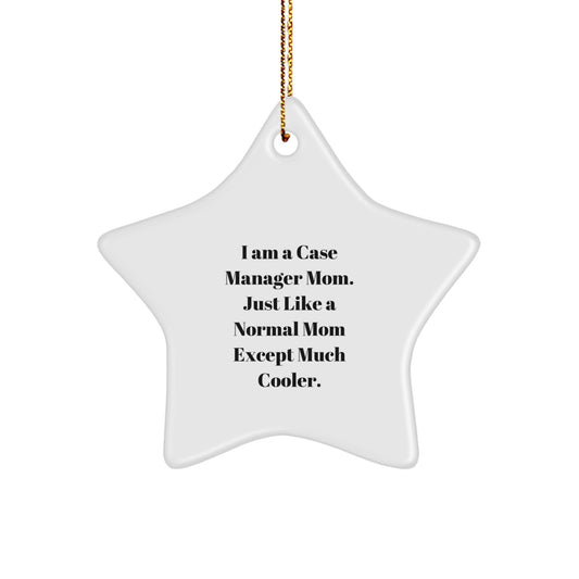 Case Manager Star Keepsake Holiday Christmas Ornament for Him Gift - Image 1