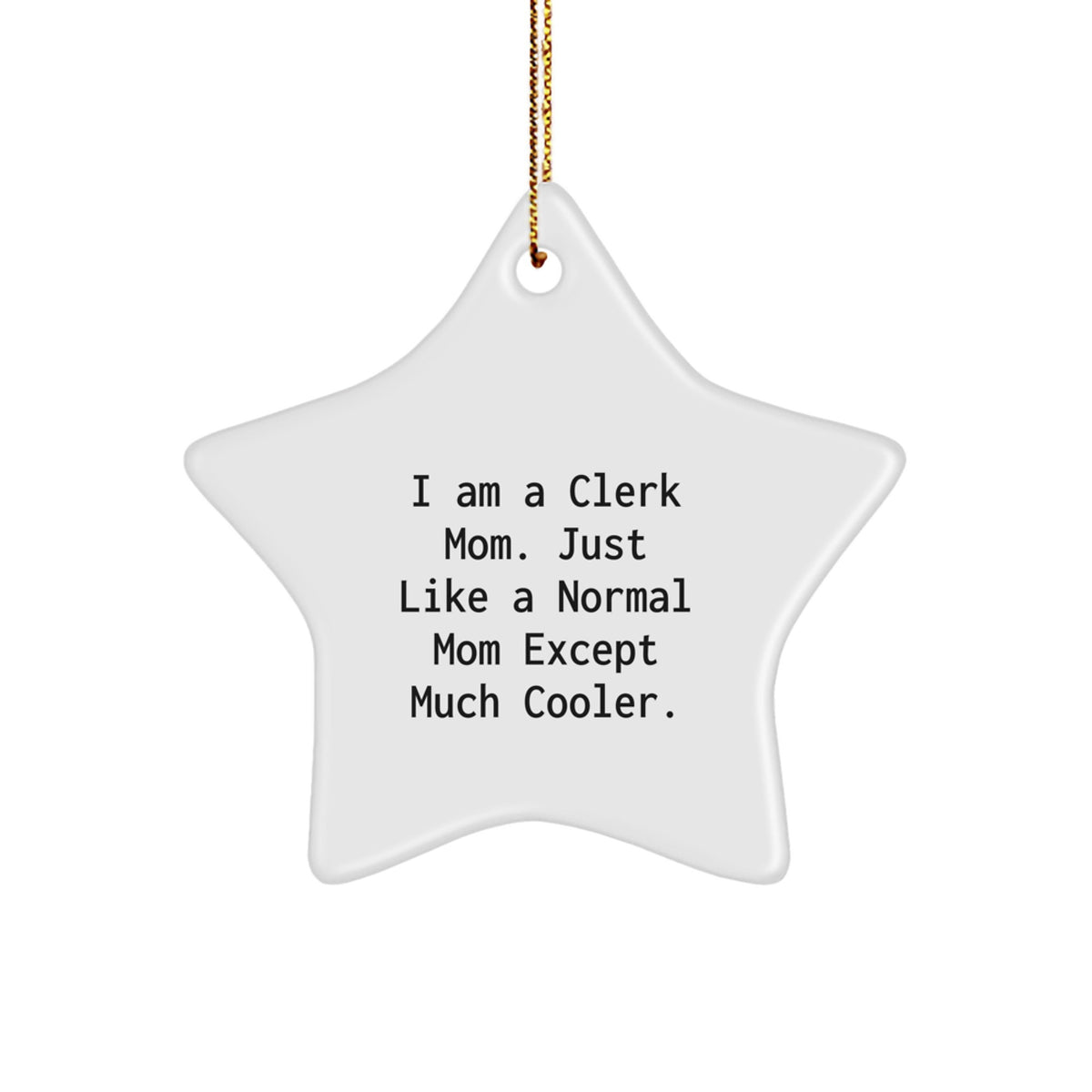 Clerk Mom Keepsake Christmas Ornament for Him Holiday Tree Gift - Image 1