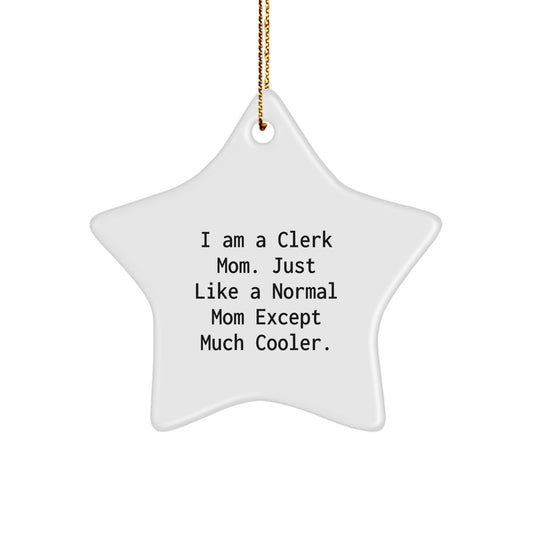 Clerk Mom Keepsake Christmas Ornament for Him Holiday Tree Gift - Image 1