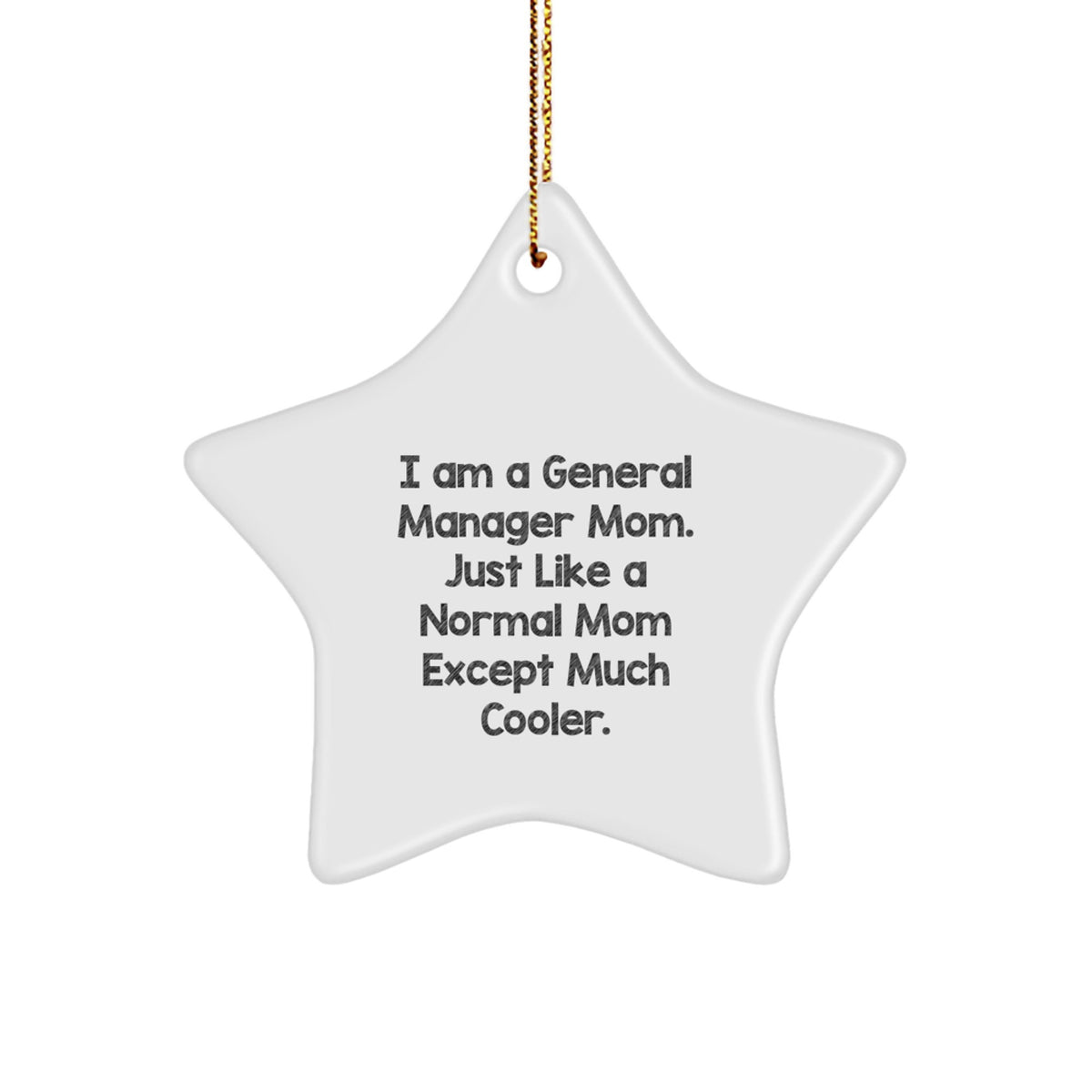 Gifts from Family for General Manager Mom Star Ornament Funny Christmas Decorations - Image 1