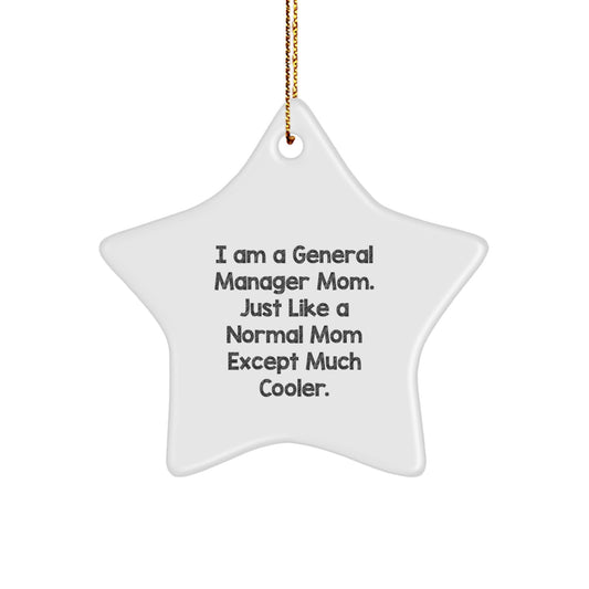 Gifts from Family for General Manager Mom Star Ornament Funny Christmas Decorations - Image 1