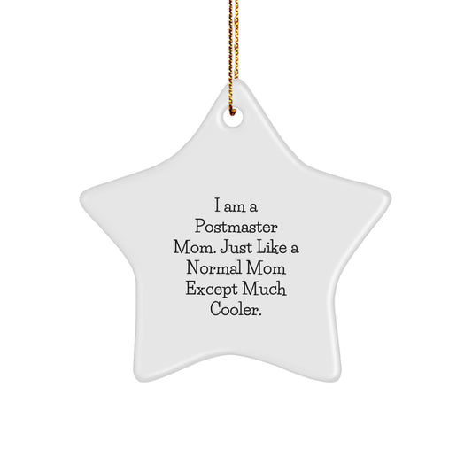 Funny Postmaster Mom Gifts from Friends to Family - Star Ornament Decor for Christmas Unique Gifts - Image 1