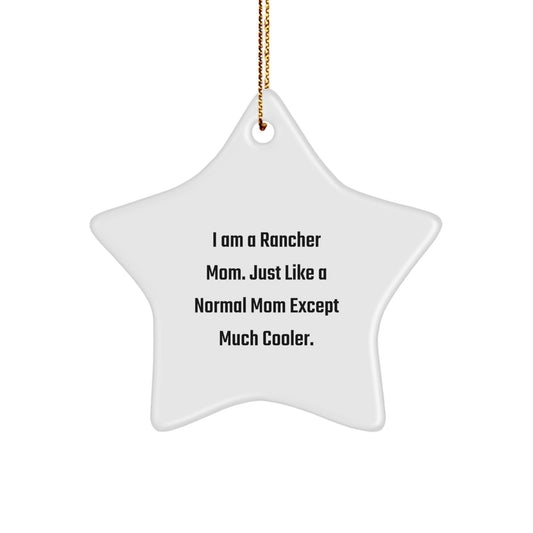 Cool Rancher Mom Star Ornament for Friends Novelty Christmas Gift - Image 1