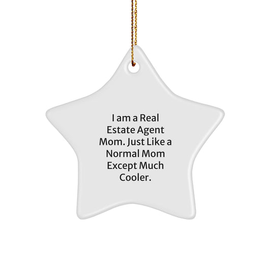 Real Estate Agent Star Ornament Christmas Gift for Her Present - Image 1