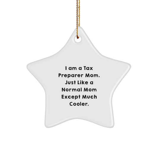 Tax Preparer Mom Keepsake Star Christmas Ornament for Him Gift - Image 1