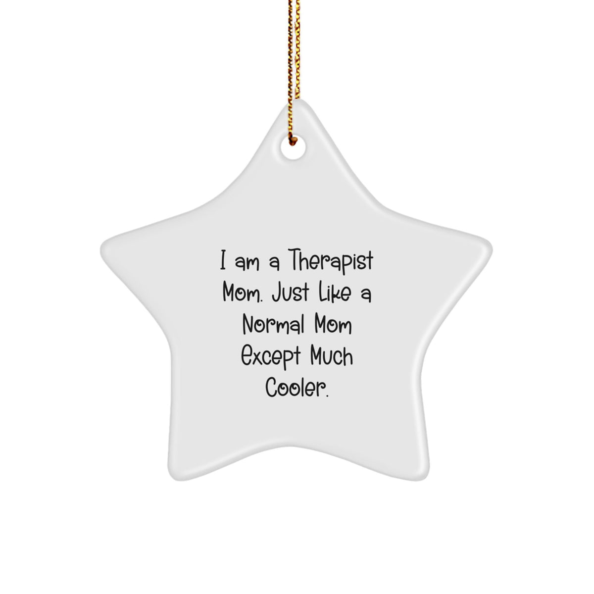 Christmas Gift for Her Therapist Mom Star Ornament Present - Image 1